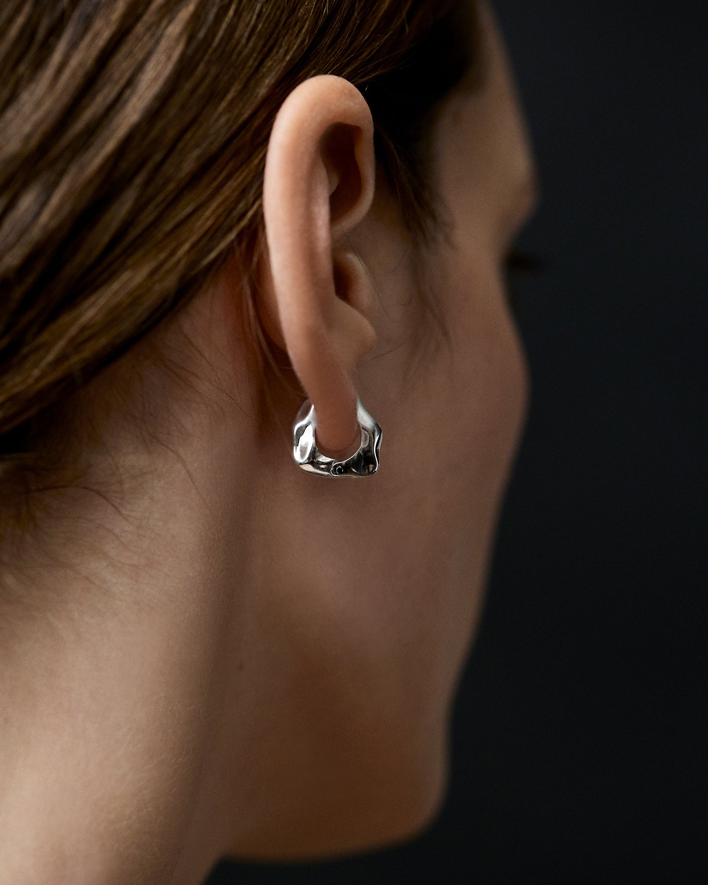 Lunar Small Hinged Earrings – Mara Paris