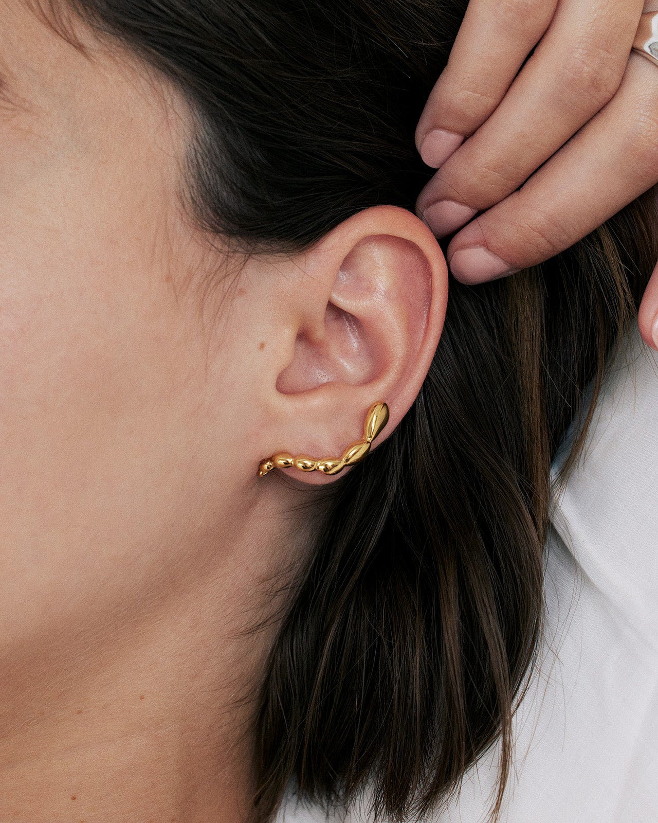 Memories Earrings In Gold Vermeil – Mara Paris
