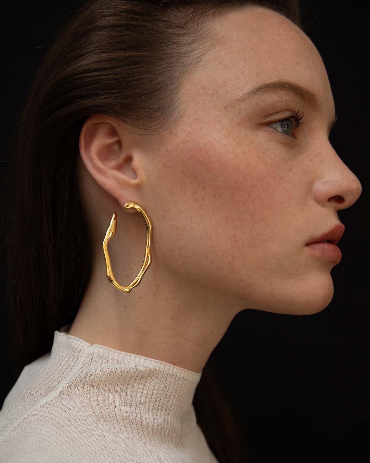 Eternity Earrings In Gold Vermeil – Mara Paris