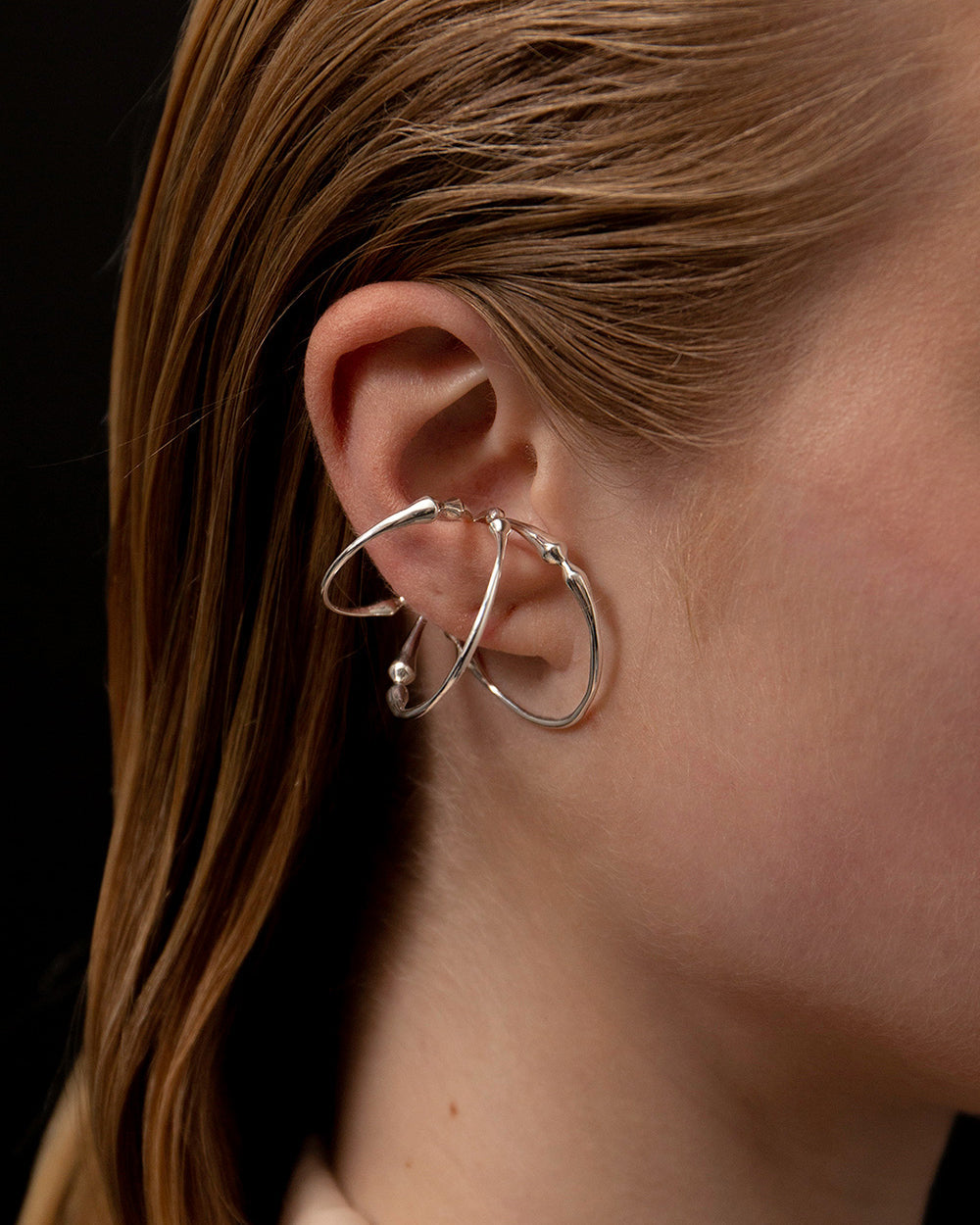 Hope Triple Hoop Ear Cuff - Main Image