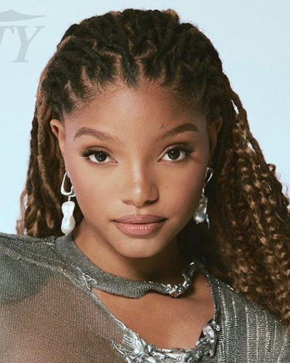 Halle Bailey is wearing Hope Talisman Pearl Earrings Variety Magazine