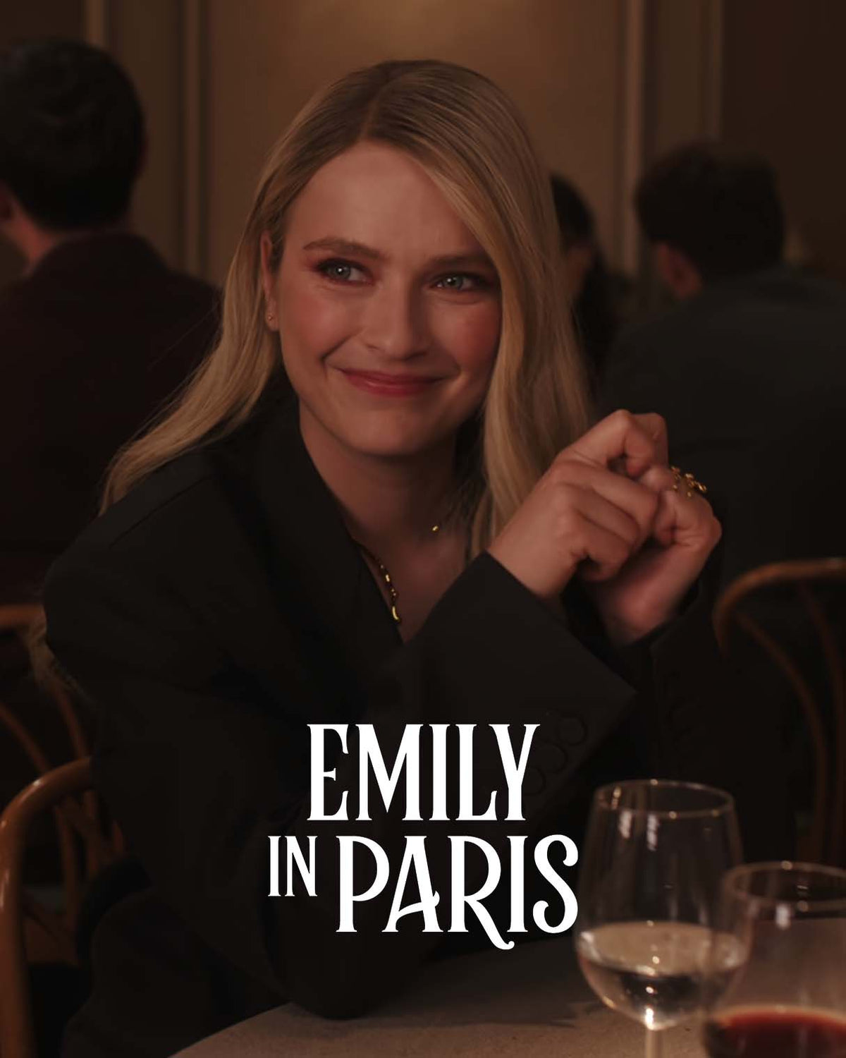 Camille (Camille Razat) is wearing Poem Necklace in Gold Vermeil, Flux Ring in 18K Solid Gold, Flux Ring in Gold Vermeil in Emily in Paris Season 4 Episode 4