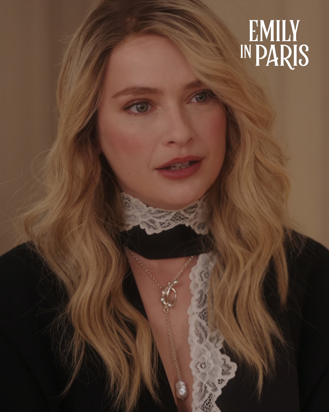 Camille (Camille Razat) is wearing  in Emily in Paris Season 4 Episode 9, Roman Holiday