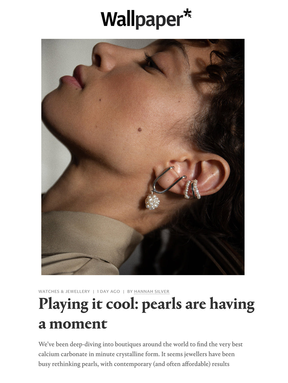 Wallpaper Highlights Mara Paris' Pearl Earrings