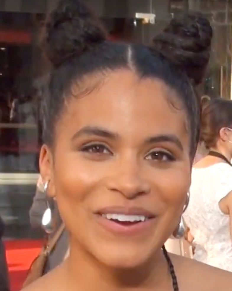 Zazie Beetz is wearing Sense Earrings, Hope Open Ring, Hope Double Ring during Bullet Train Premiere in Berlin