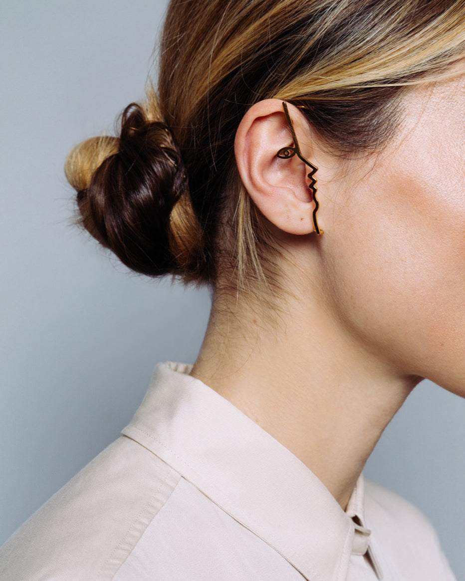 Ear-cuff Dina en vermeil