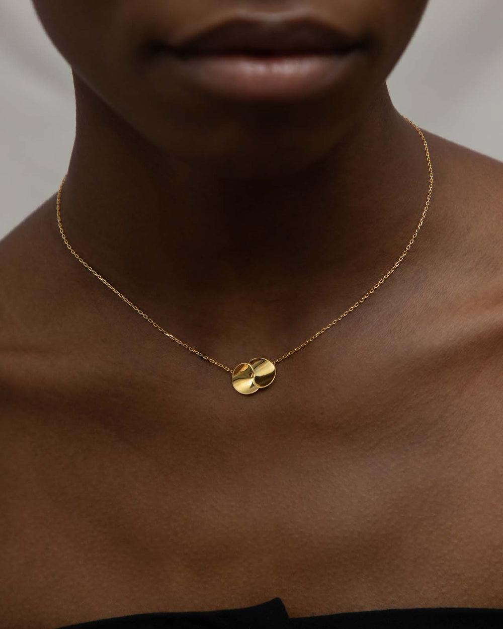 Mini collar Eucalyptus en vermeil