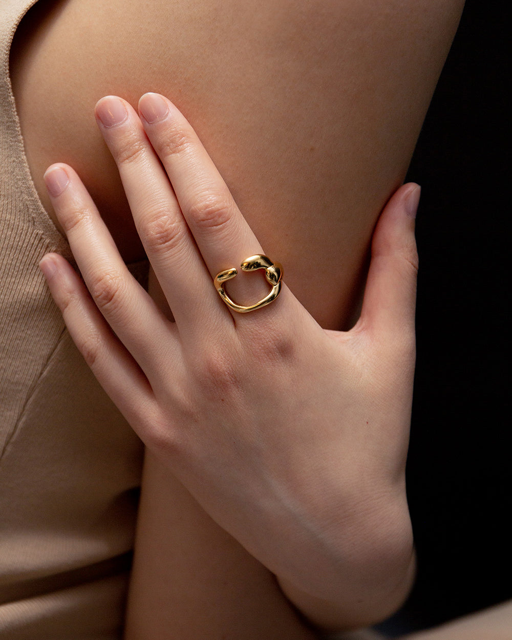 Hope Core Ring In Gold Vermeil