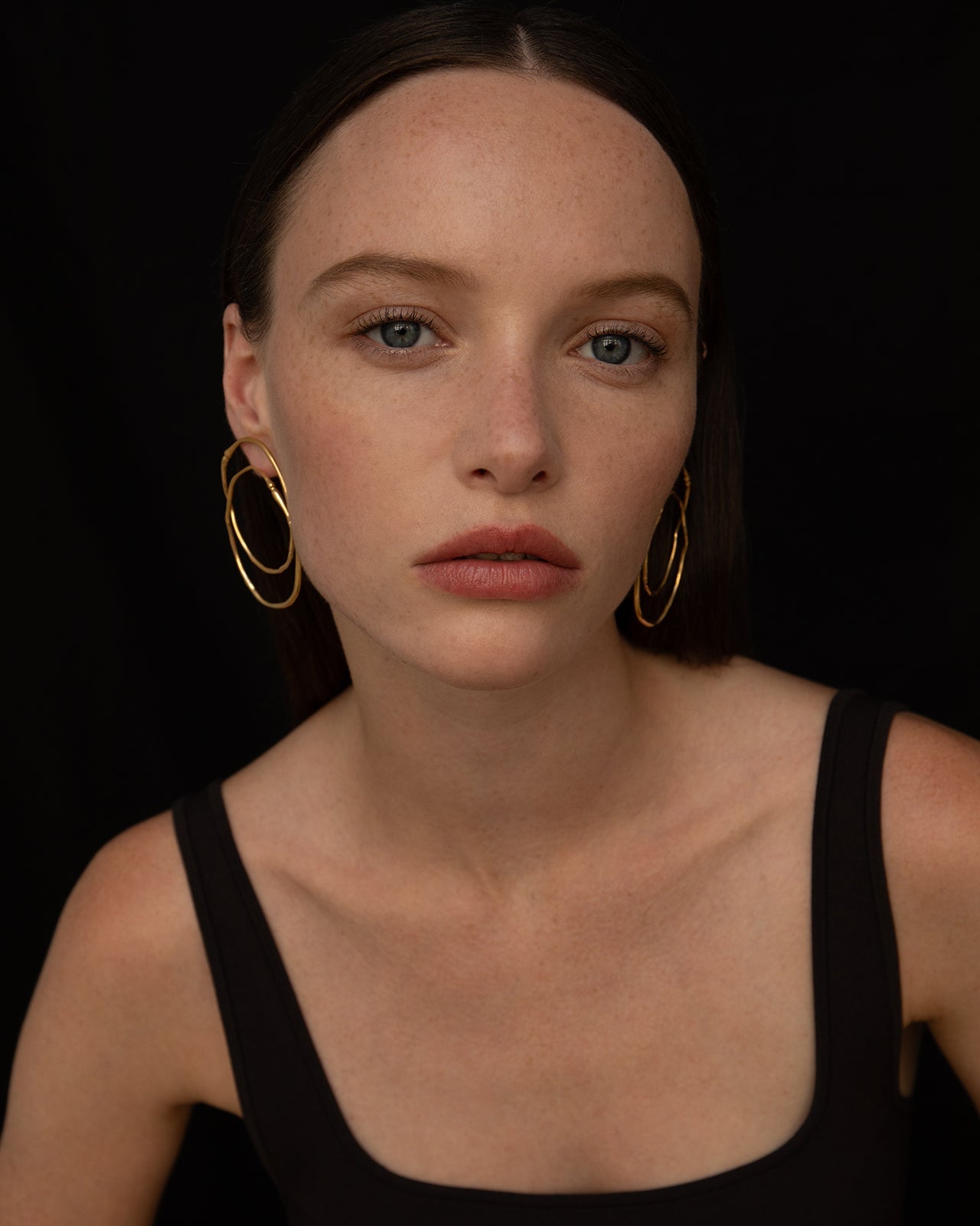 Hope Small Double Hoop Earrings In Gold Vermeil