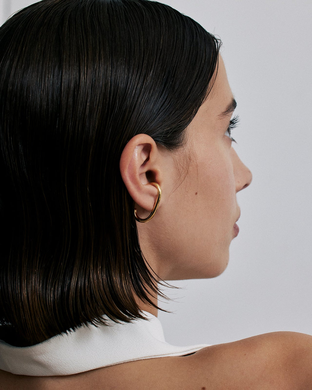 Pendientes Minimalist Huggie en vermeil