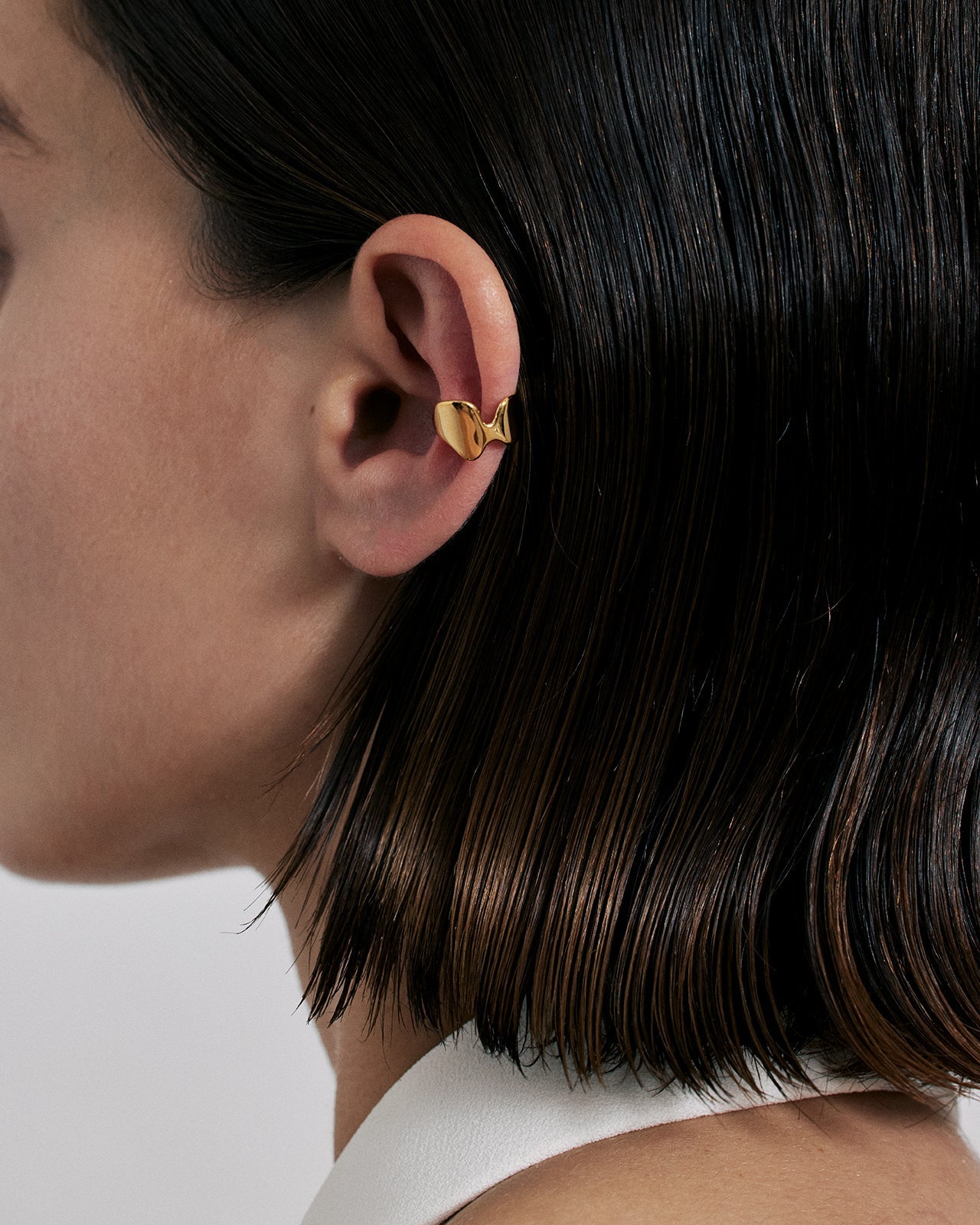 Ocean Dream Ear Cuff In Gold Vermeil