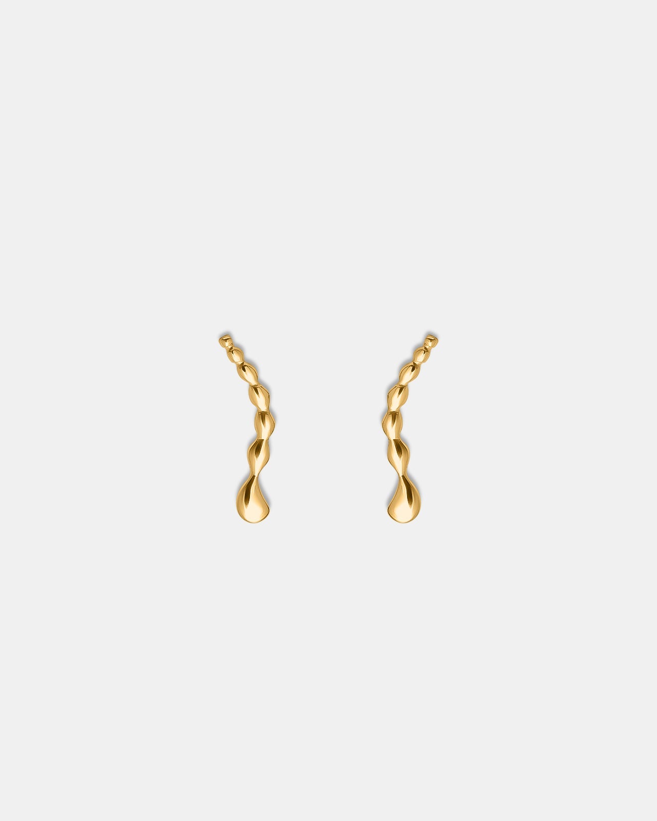 Memories Drop Earrings In Gold Vermeil – Mara Paris