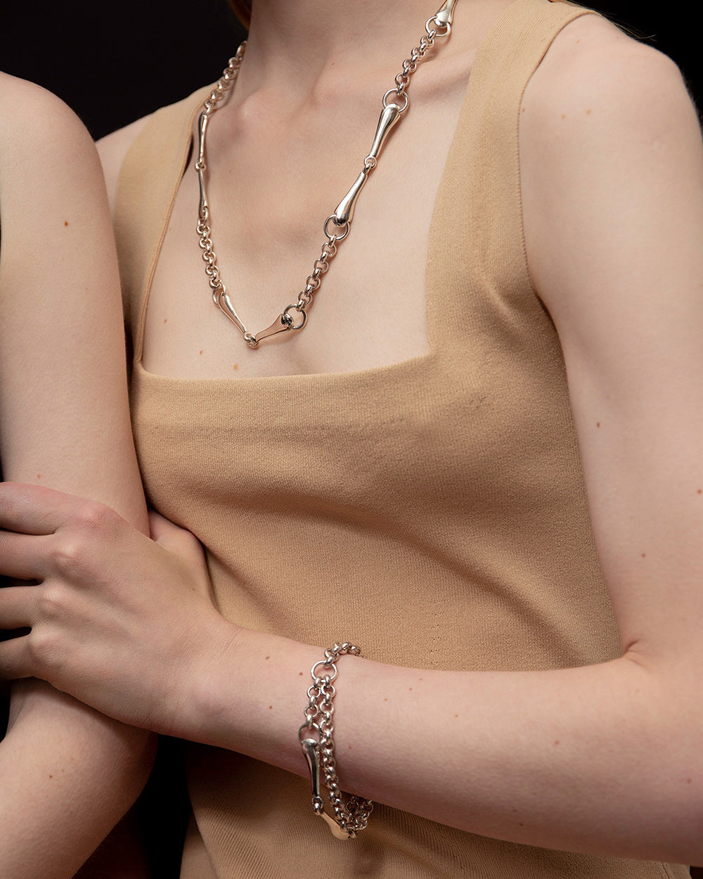 Pulsera de cadena doble Hope