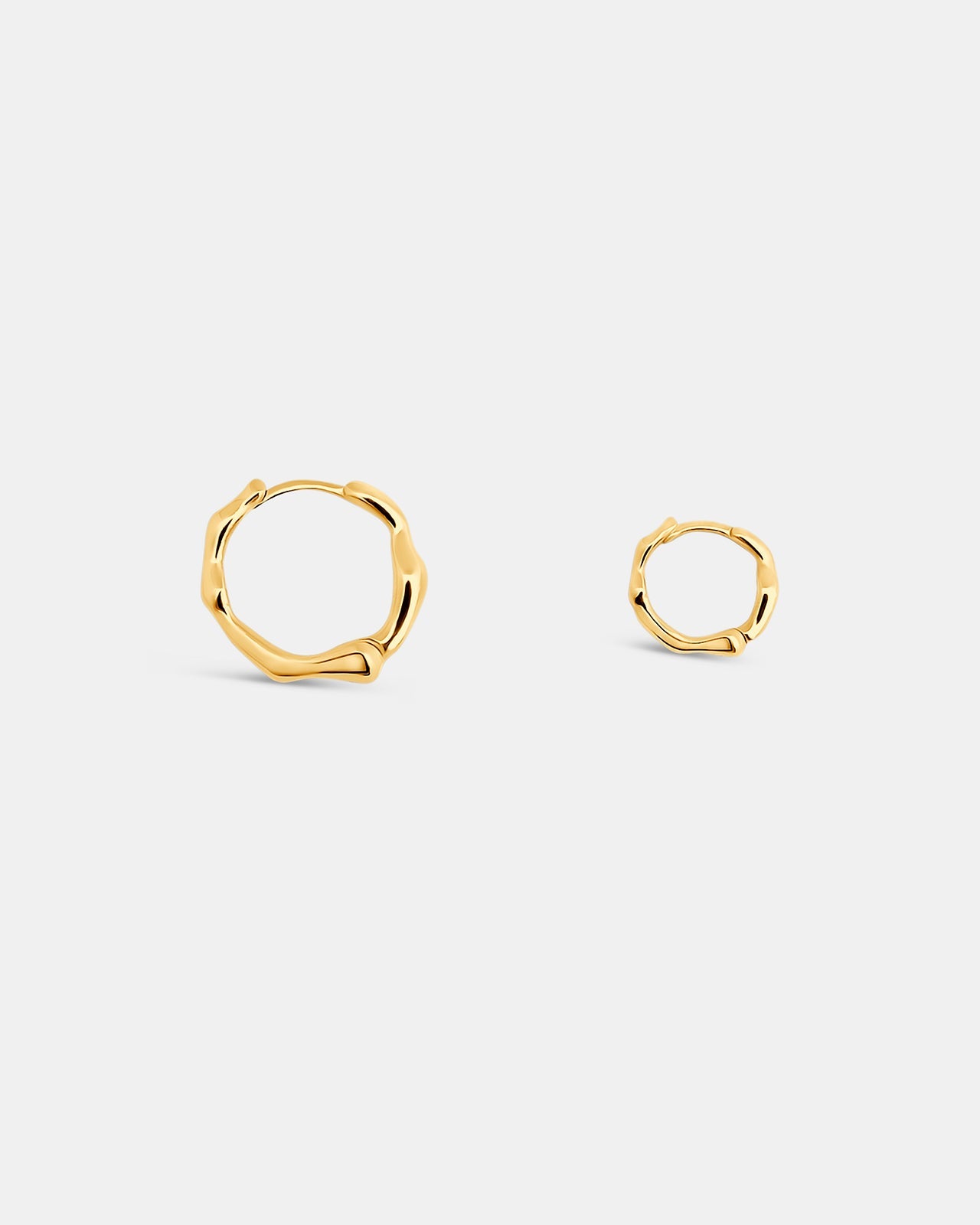 Night Dream Mini Hinged Hoops In Gold Vermeil