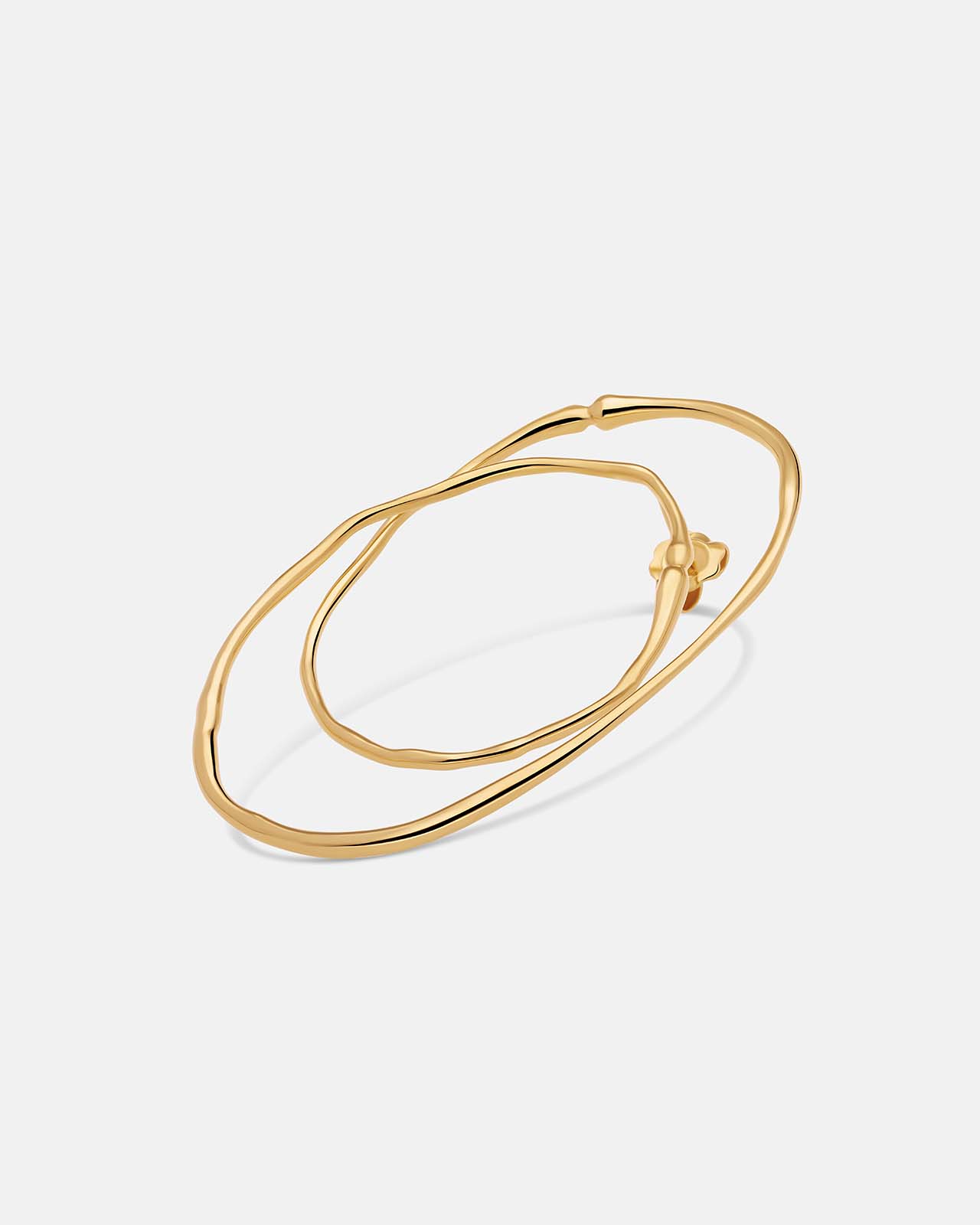 Hope Small Double Hoop Earrings In Gold Vermeil