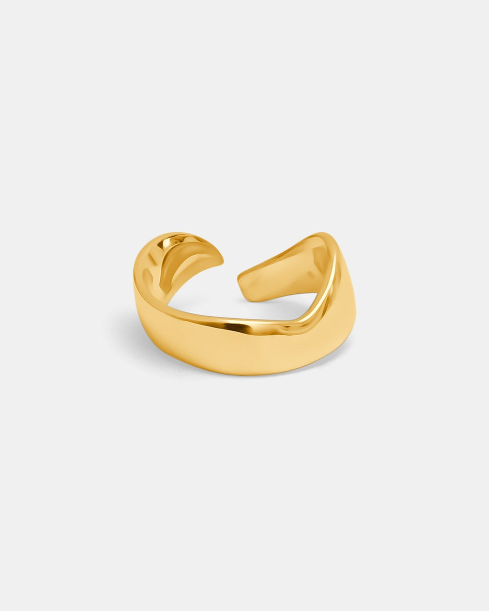 Perfectly Imperfect Cigar Band Ring In Gold Vermeil