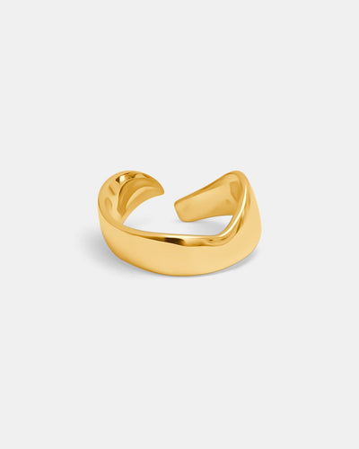 Bague bandeau Perfectly Imperfect en vermeil