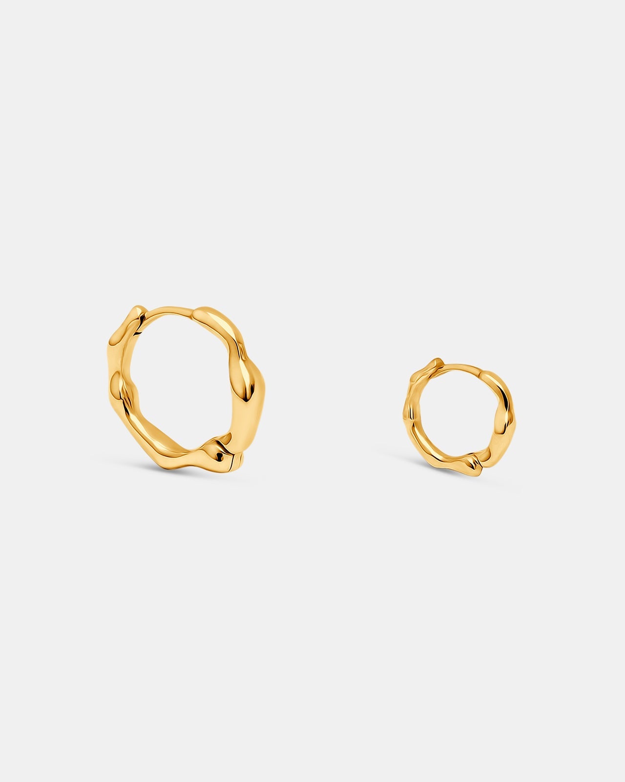 Night Dream Mini Hinged Hoops In Gold Vermeil