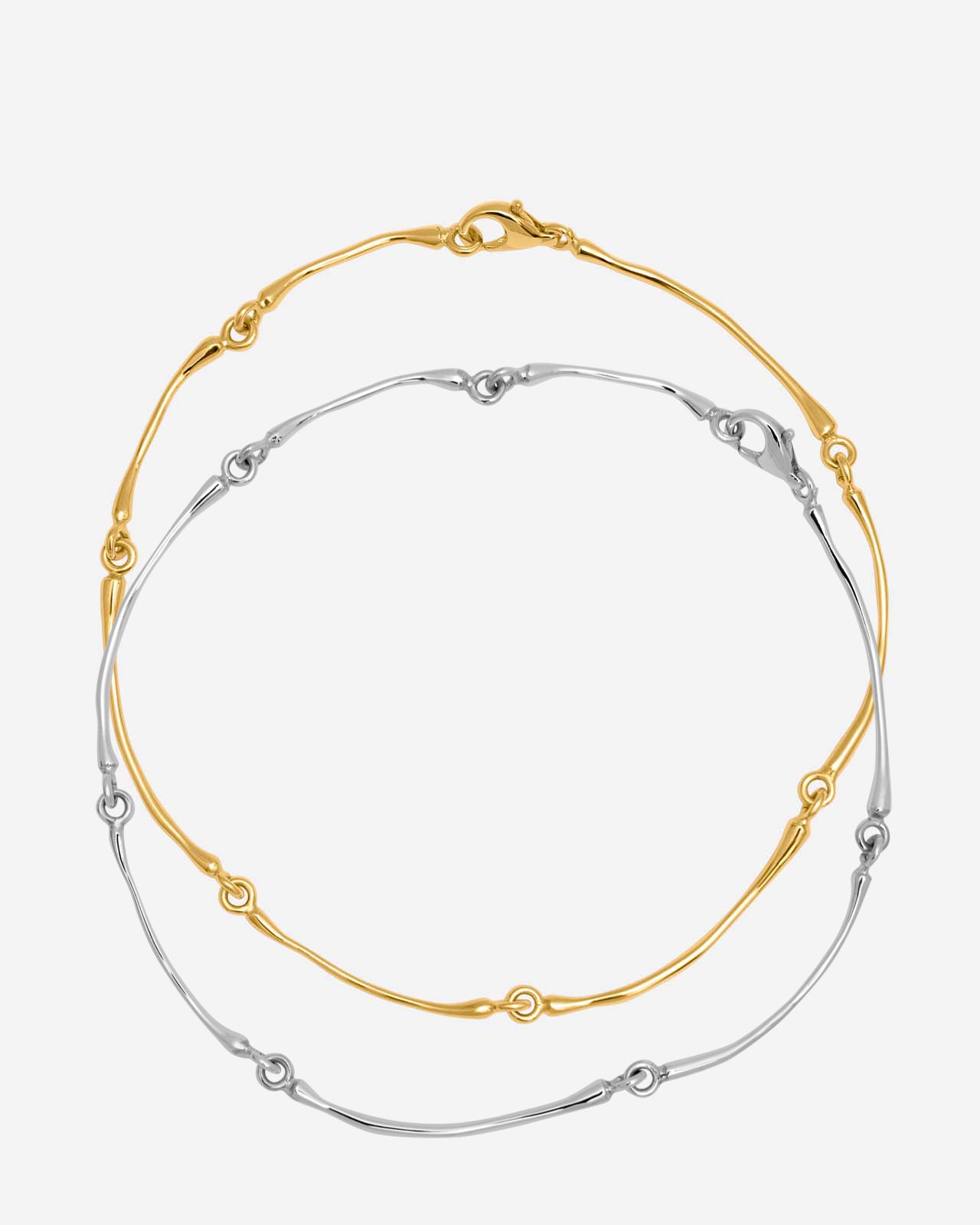 Hope Articulated Choker Necklace Silver, Gold Vermeil Set