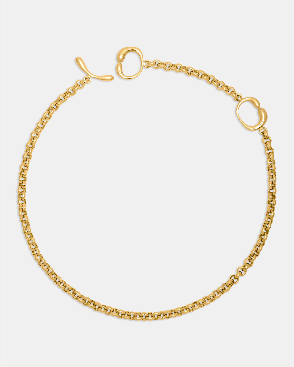 Hope Double Toggle Chain Necklace In Gold Vermeil