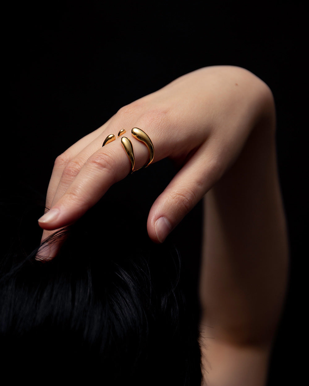 Hope Double Ring In Gold Vermeil