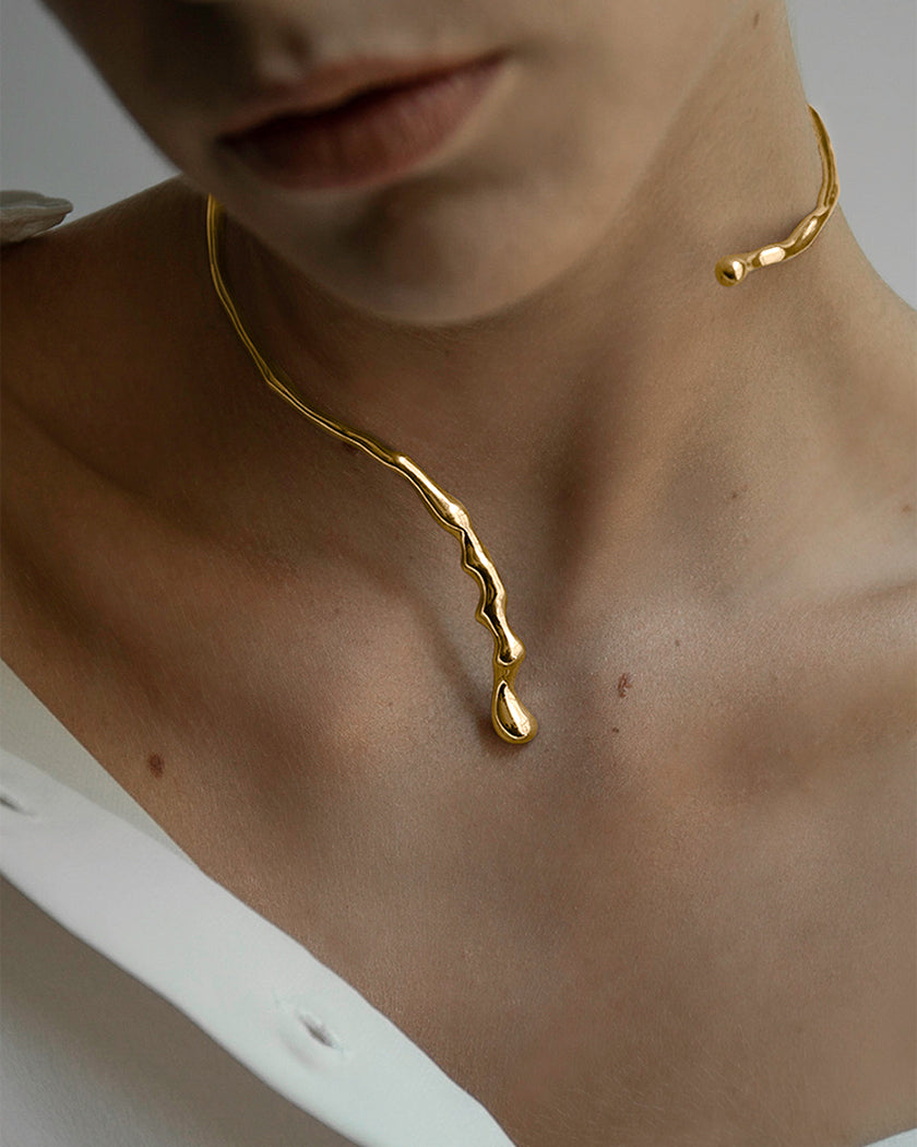 Poem Necklace In Gold Vermeil