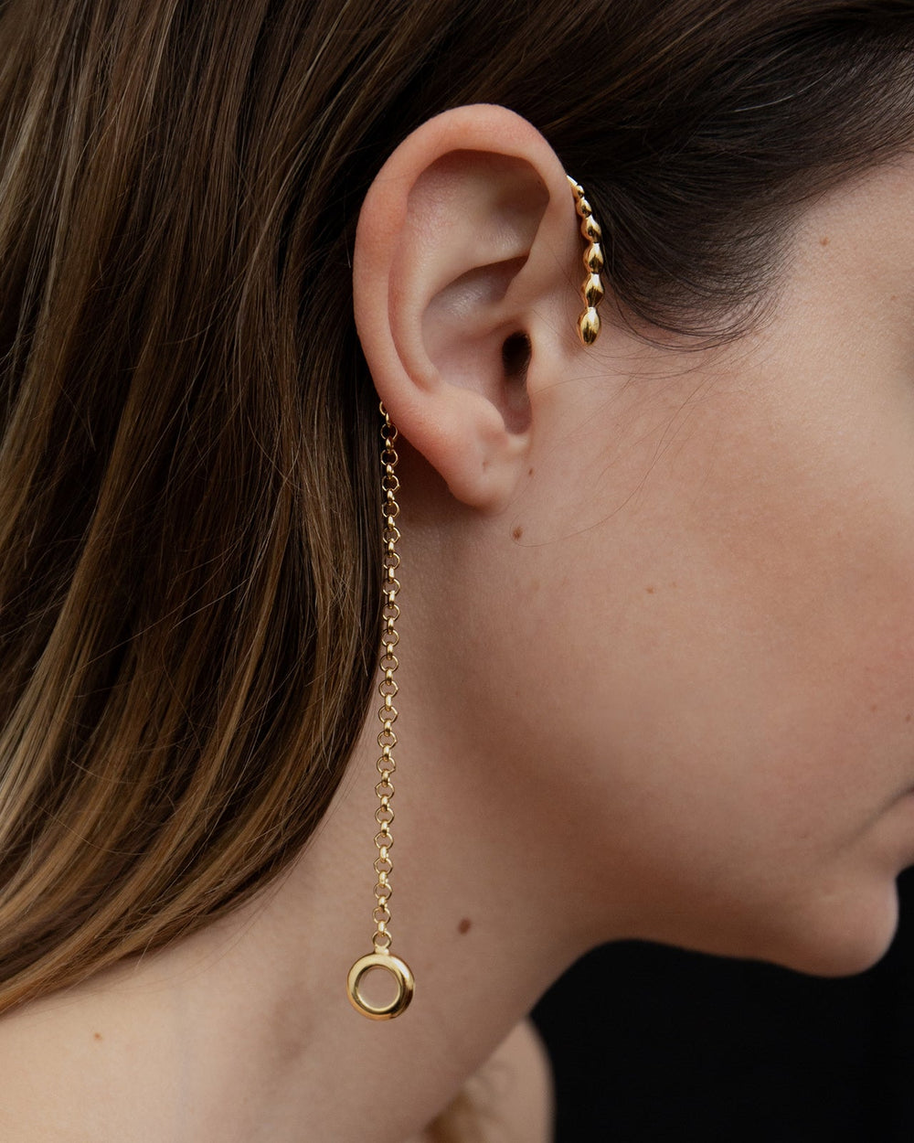 The Memories Pod Cuff In Gold Vermeil