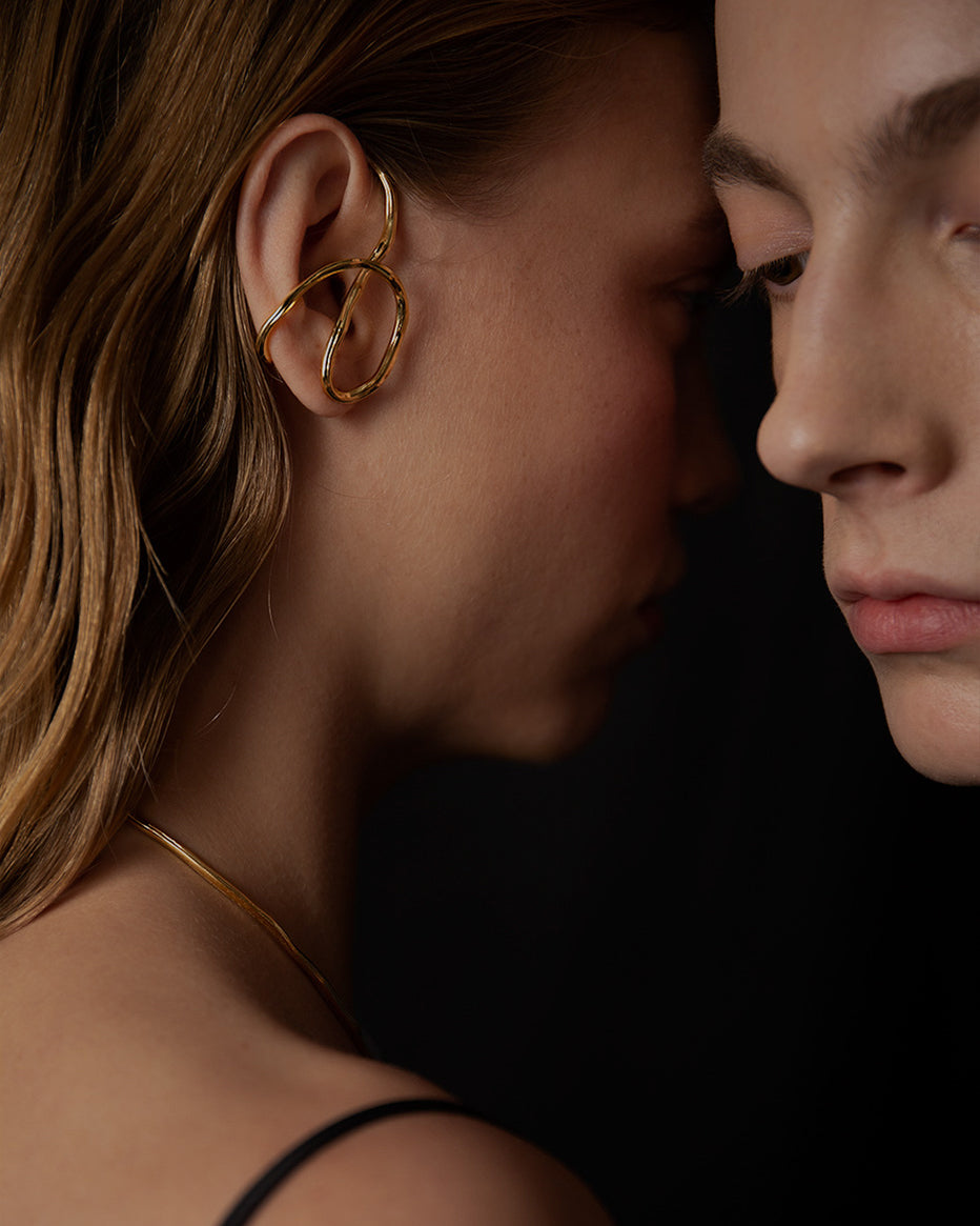Pendientes Aino en vermeil