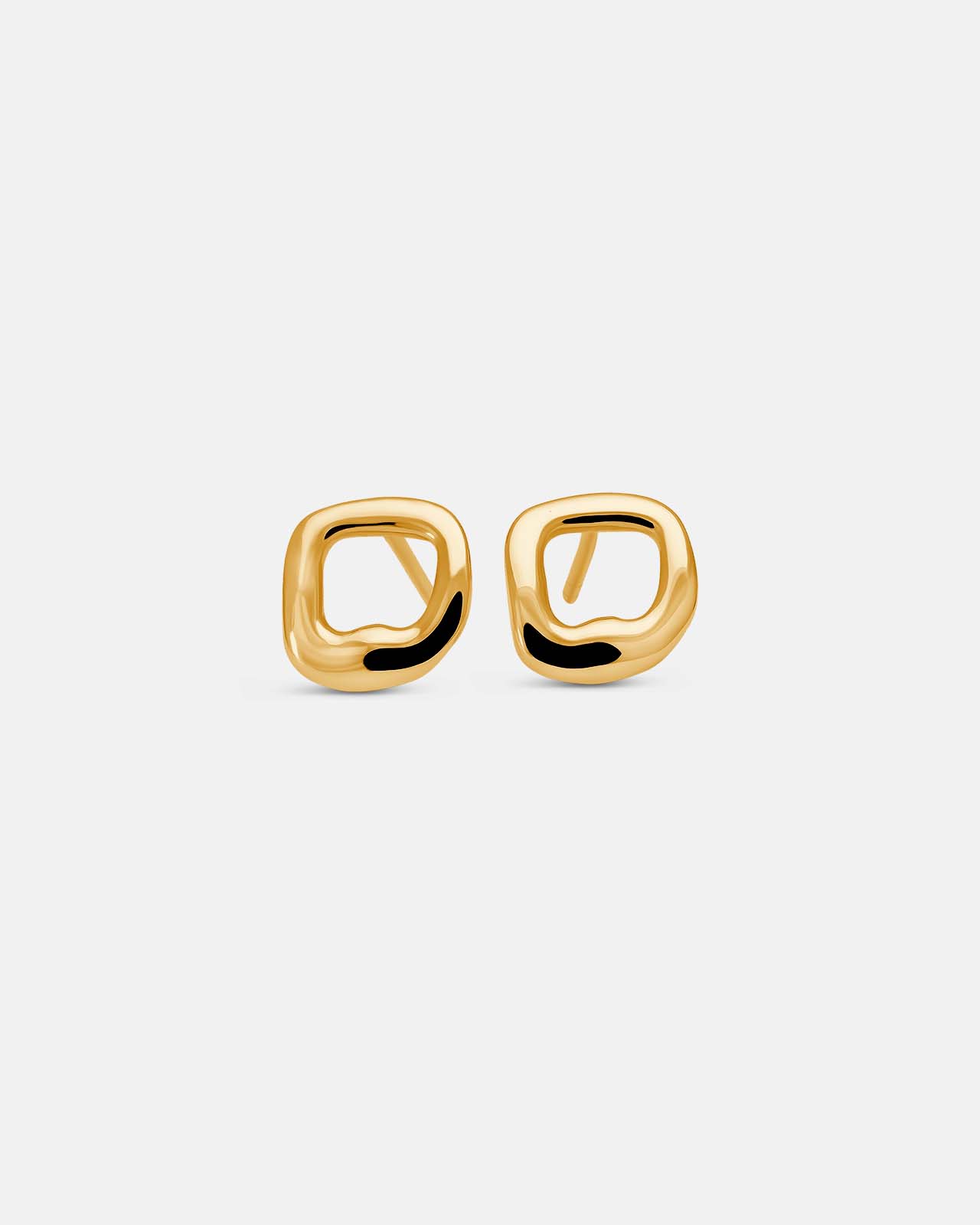 Voyage Stud Earrings In 18K Solid Gold