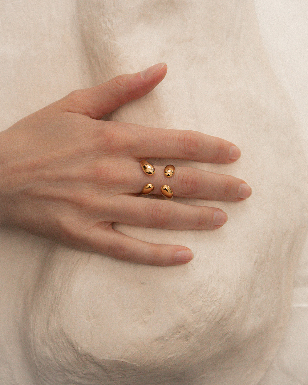 Hope Double Ring In Gold Vermeil