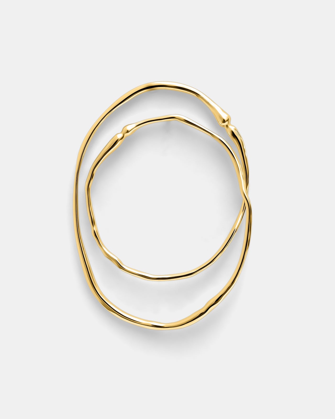 Hope Small Double Hoop Earrings In Gold Vermeil