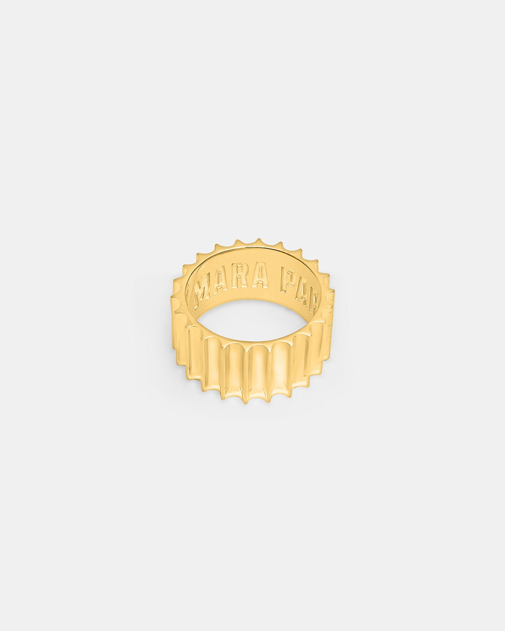 Bague Column Drum Large en vermeil