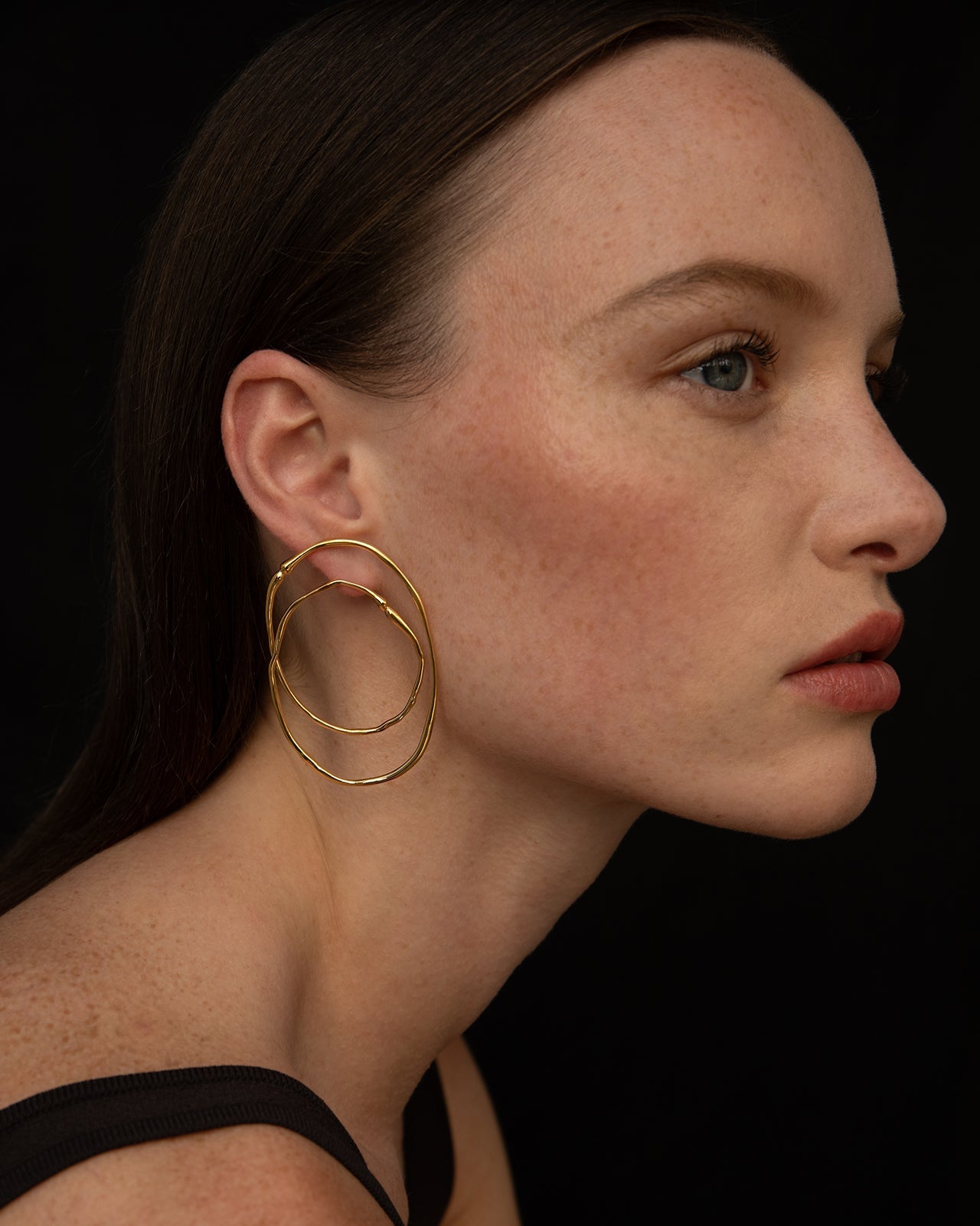 Hope Small Double Hoop Earrings In Gold Vermeil