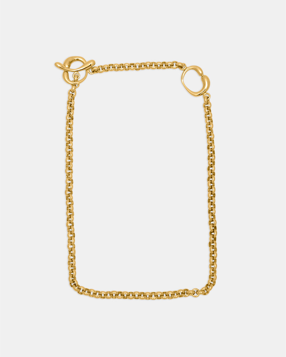 Hope Double Toggle Chain Necklace In Gold Vermeil