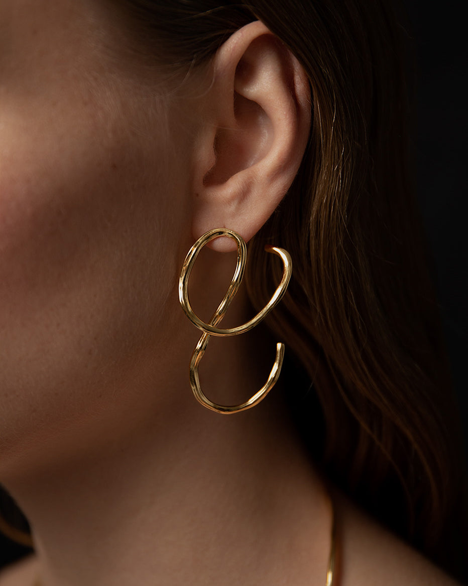 Pendientes Aino en vermeil
