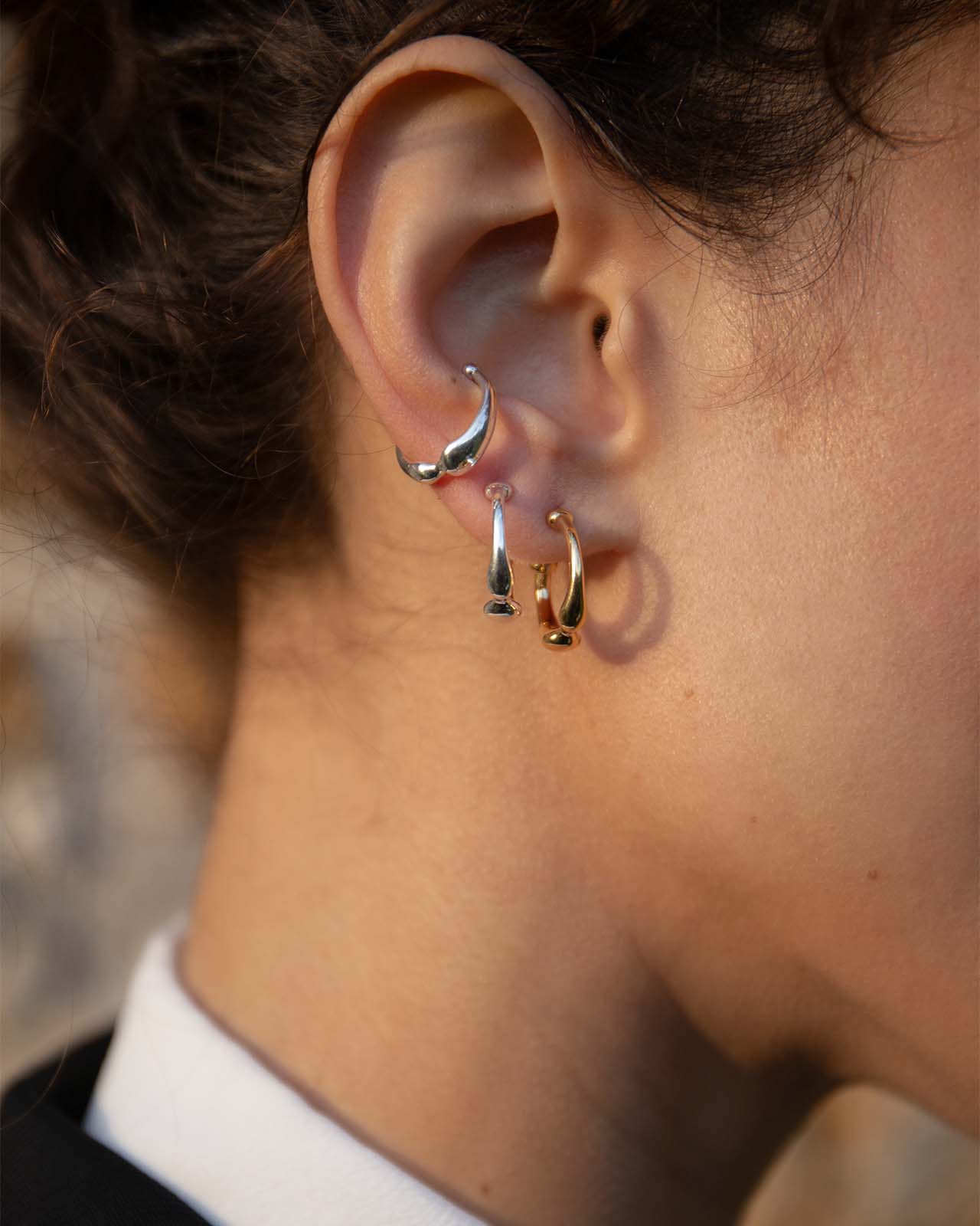 Hope Hoop Earrings In Gold Vermeil