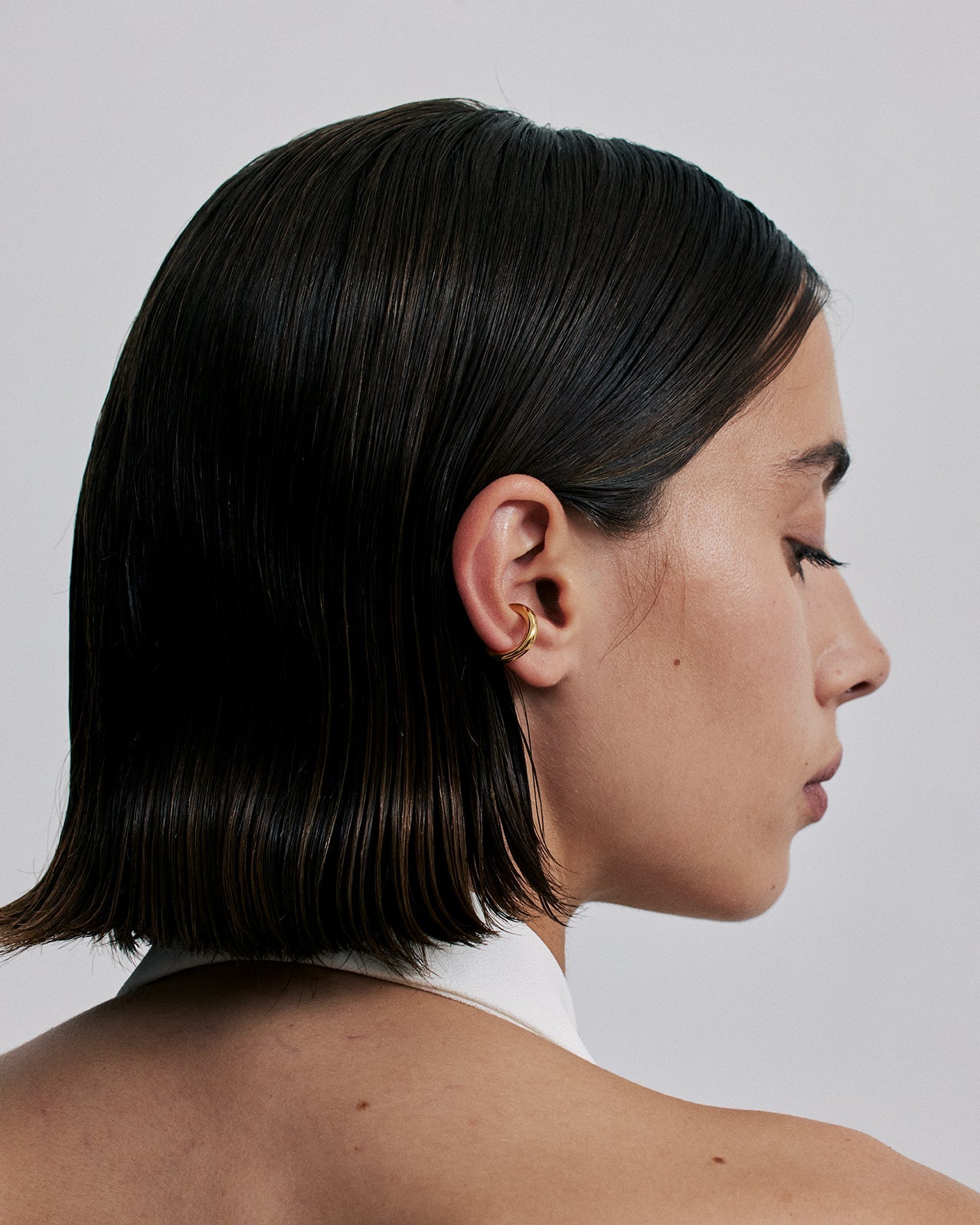 Minimalist Ear Cuff In Gold Vermeil