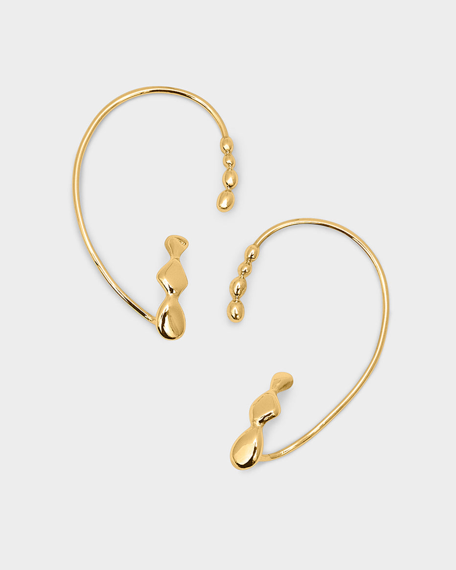 Flux Ear Cuff In Gold Vermeil