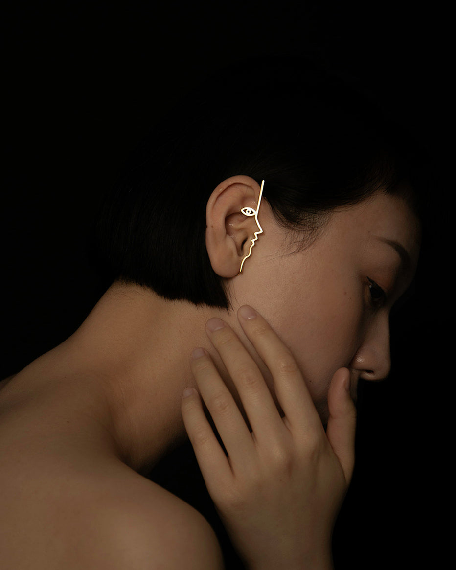 Dina Ear Cuff In Gold Vermeil