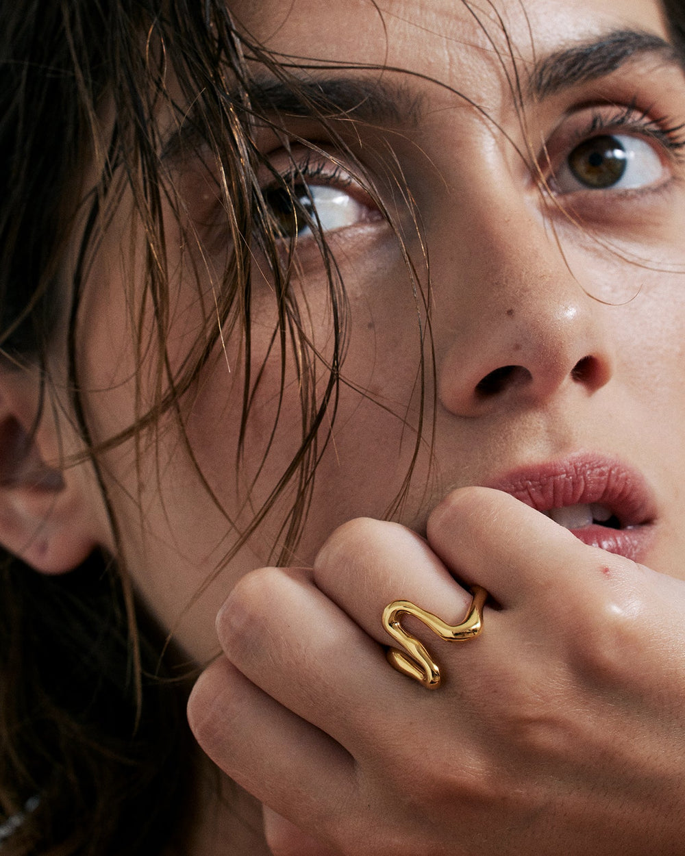 Anillo New Wave en vermeil