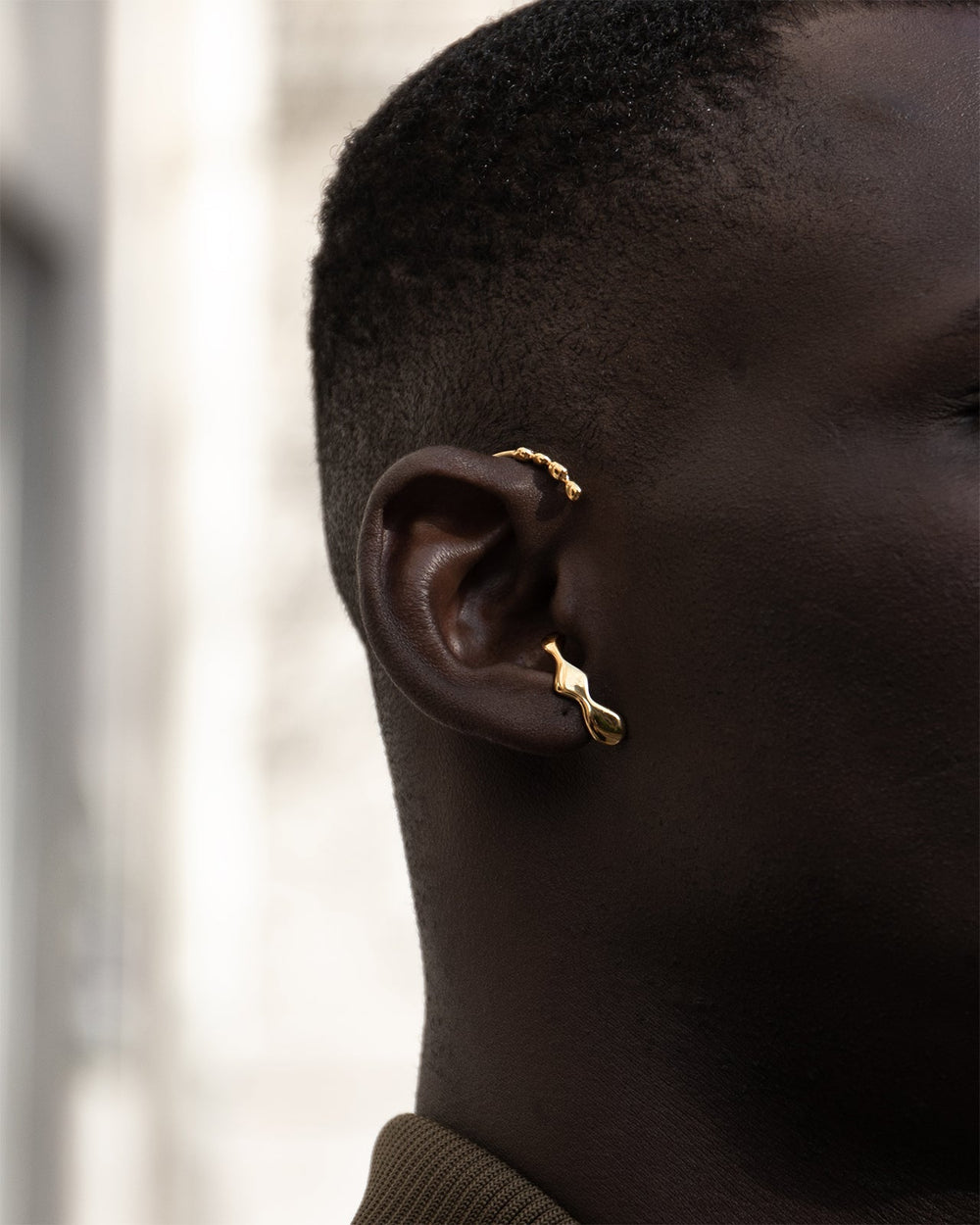 Flux Ear Cuff In Gold Vermeil
