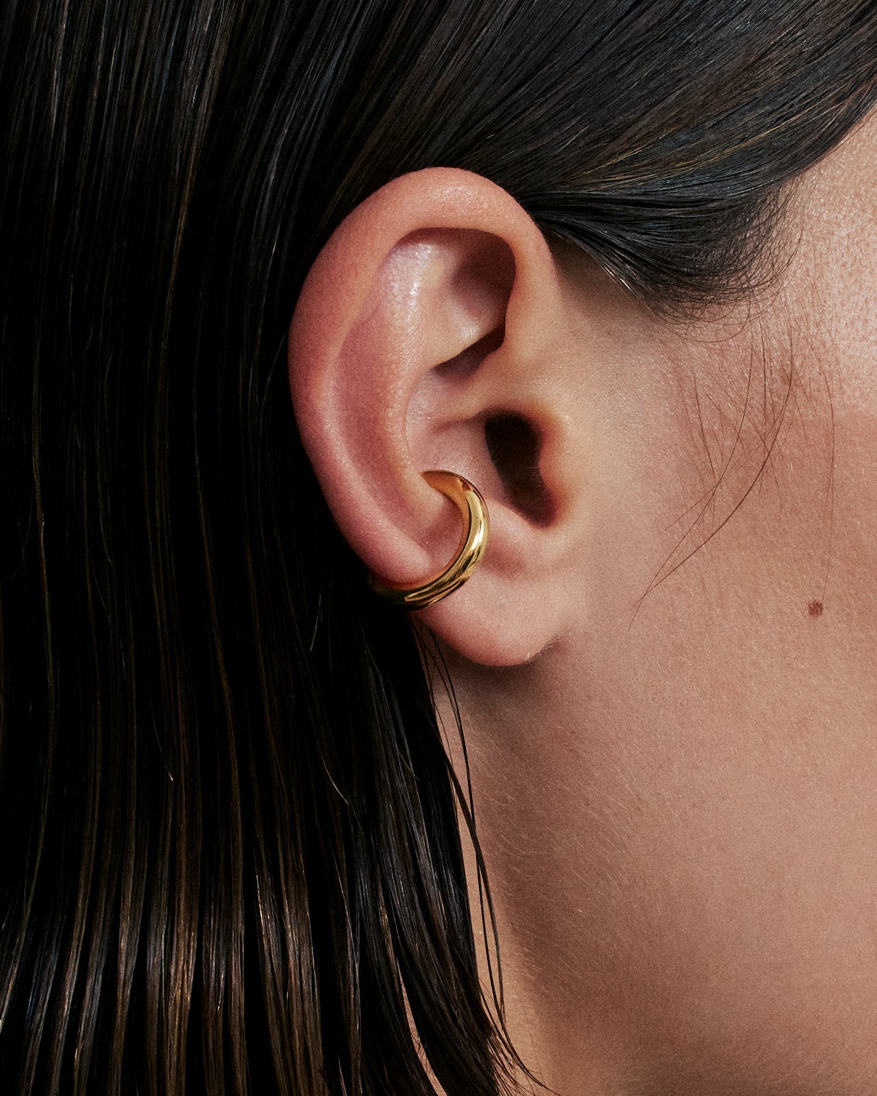 Minimalist Ear Cuff In Gold Vermeil