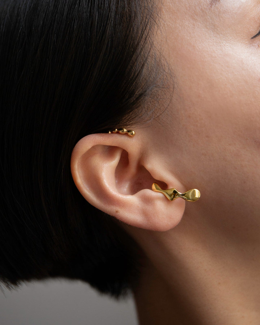 Flux Ear Cuff In Gold Vermeil