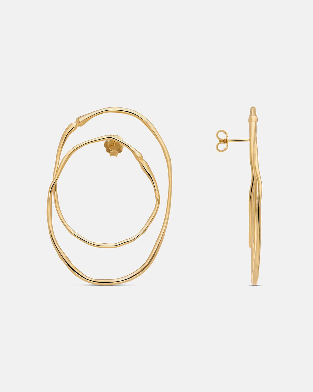 Hope Small Double Hoop Earrings In Gold Vermeil