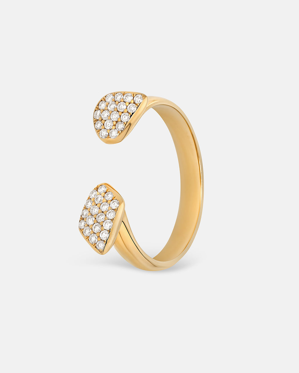 Bague Dream en or massif 18 carats avec diamants pavés