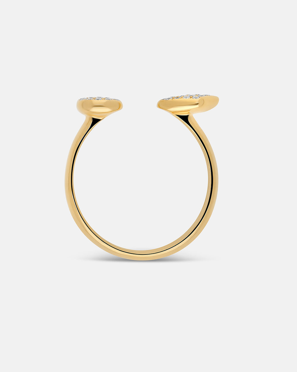 Bague Dream en or massif 18 carats avec diamants pavés