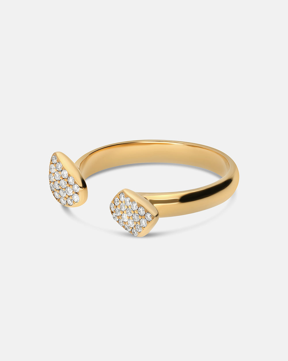 Bague Dream en or massif 18 carats avec diamants pavés