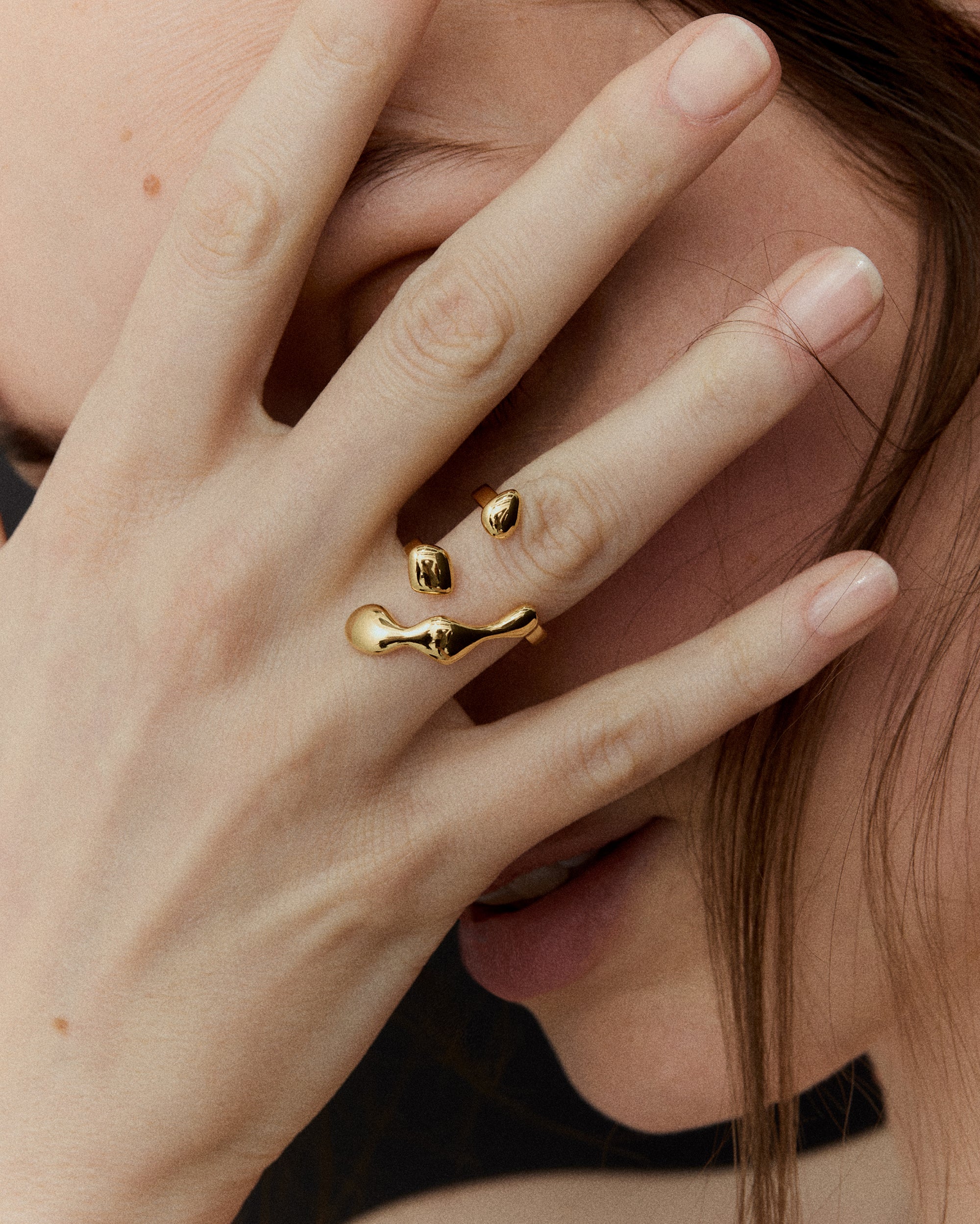 Flux Ring In 18K Solid Gold
