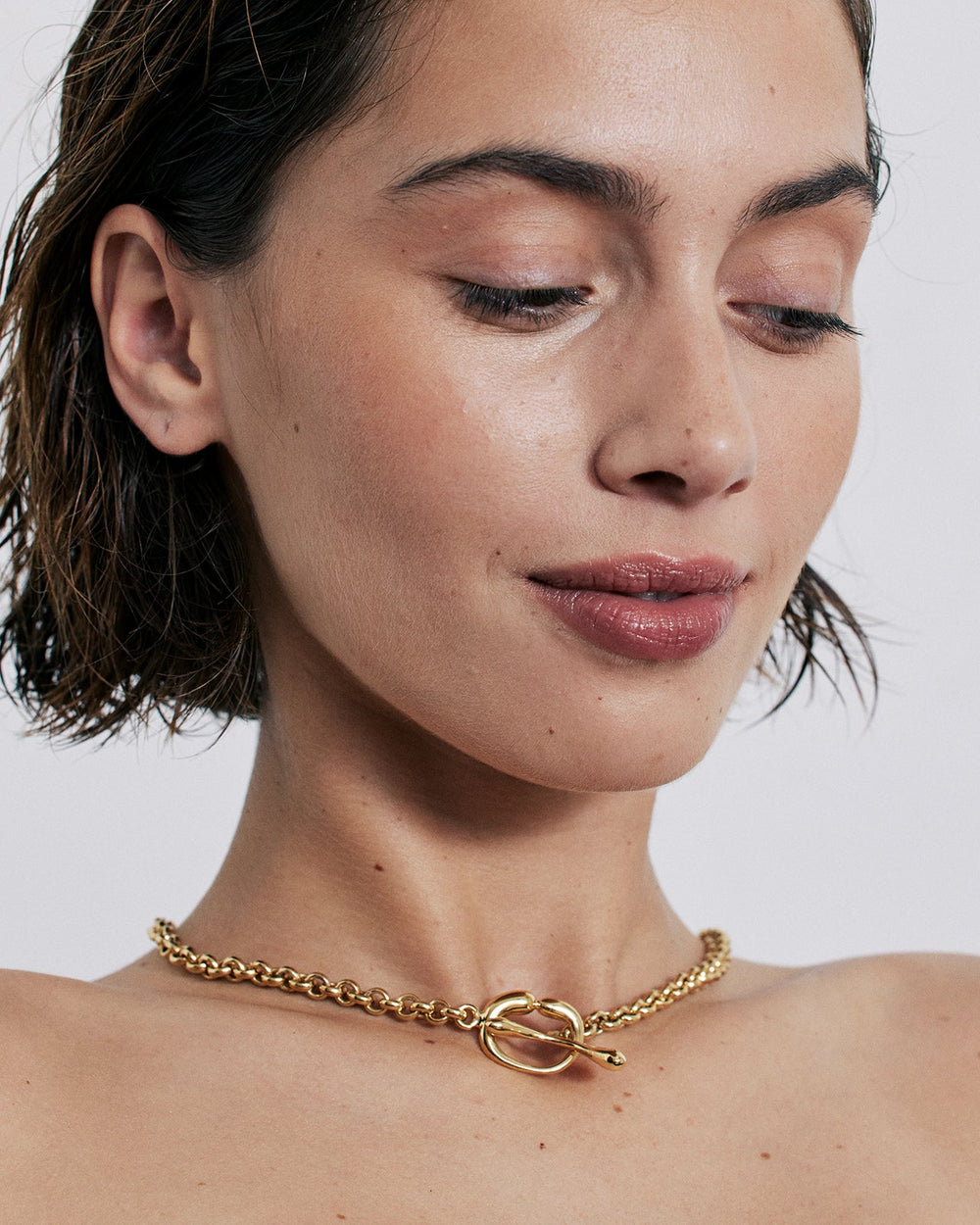 Collar Hope con cierre toggle en vermeil