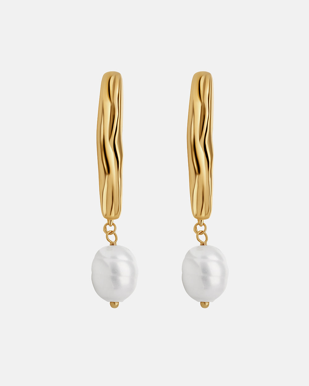 Aurora Pearl Drop Earrings in Gold Vermeil